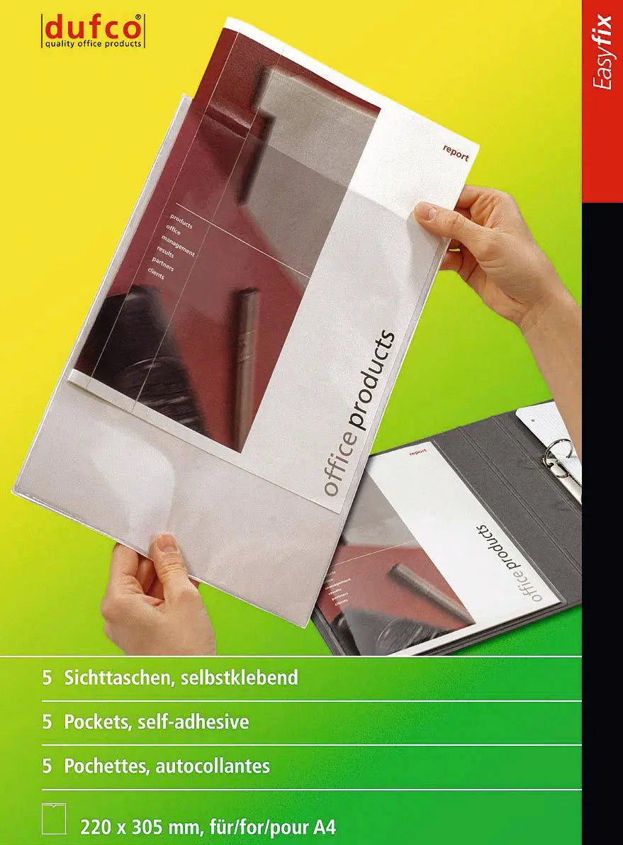 DUFCO Easyfix Sichttasche 50003.204 220x305mm A4,5 Stk. Idealshop