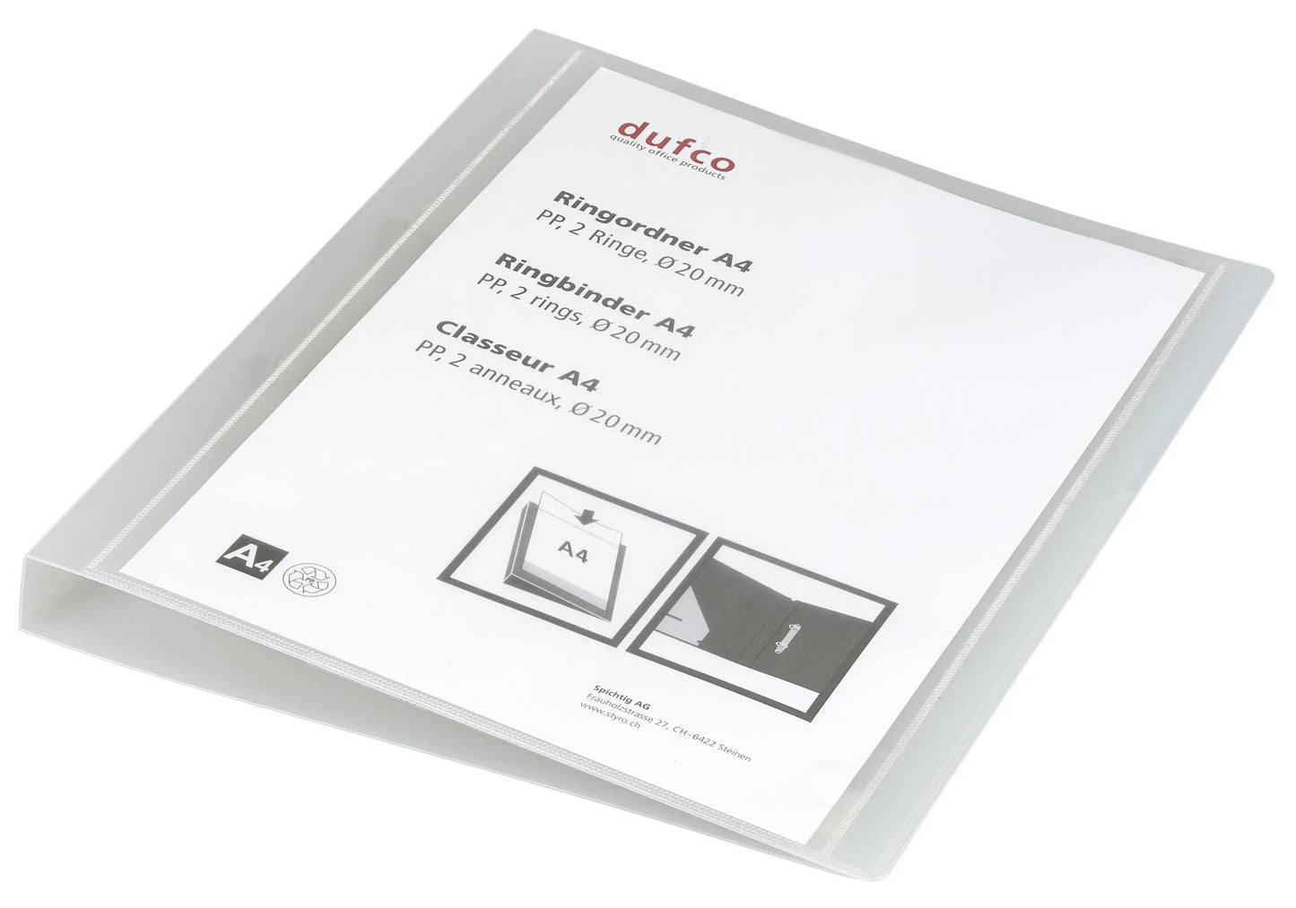 DUFCO Präsentationsordner 51500.03674 A4, 2.8cm, transparent Idealshop