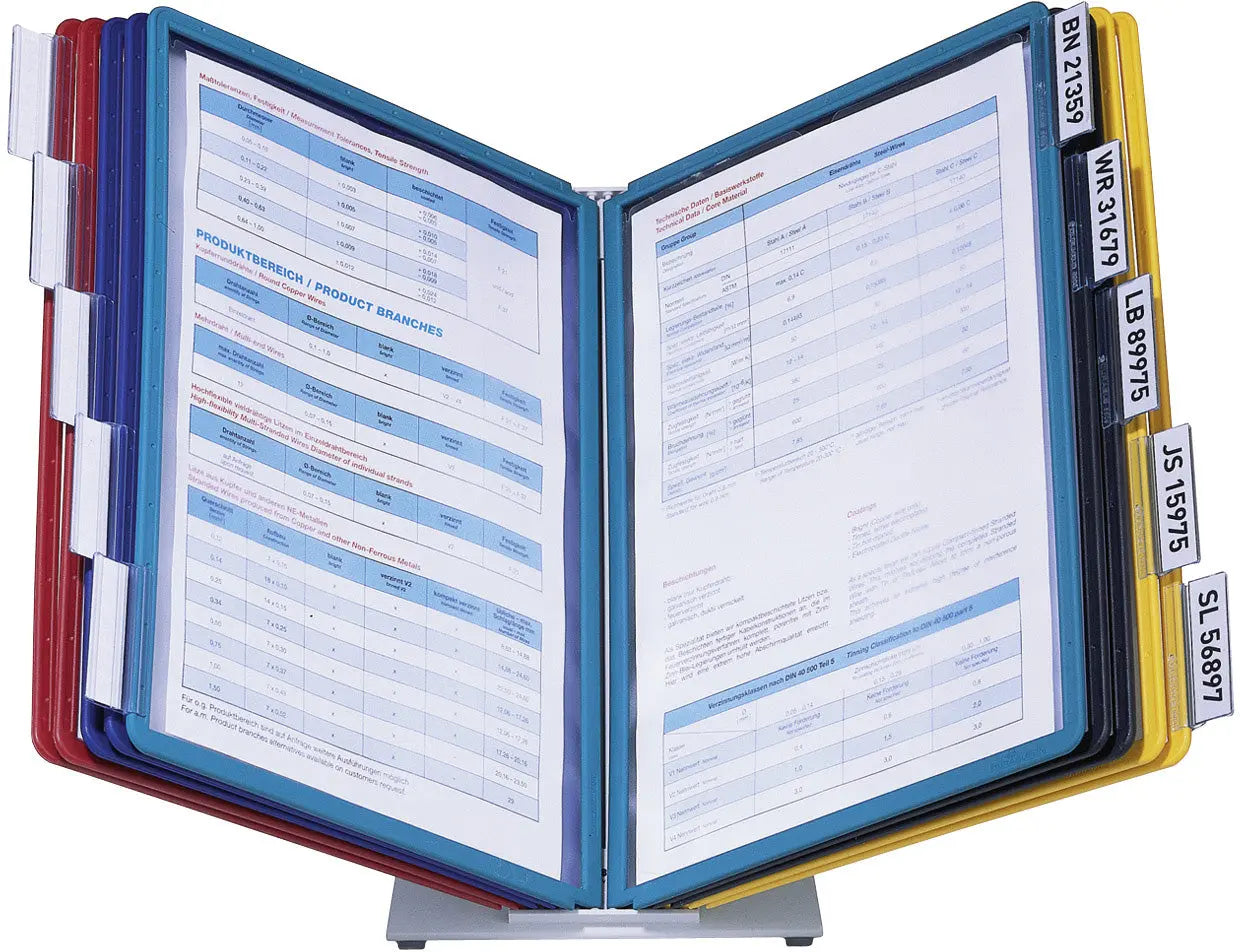 DURABLE Displaysystem VARIO Table 10 557000 farbig, 10 Sichttafeln A4 Idealshop