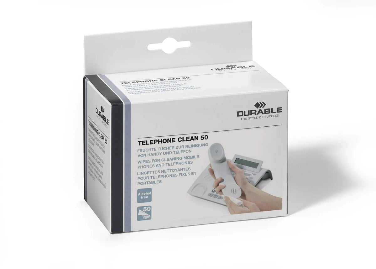 DURABLE Telephone Clean 50 578502 Reinigungstücher 50 Stück Idealshop