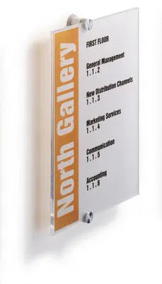DURABLE Türschild Crystal Sign A4 482519 transparent, acryl 210x297mm Idealshop