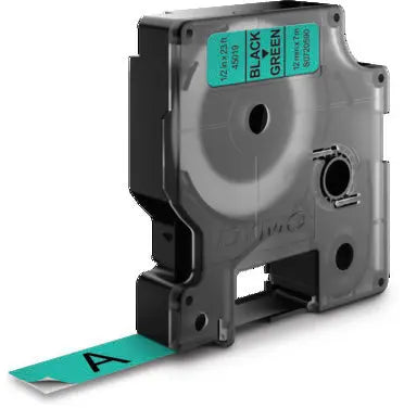 DYMO Schriftband D1 schwarz/grün Idealshop