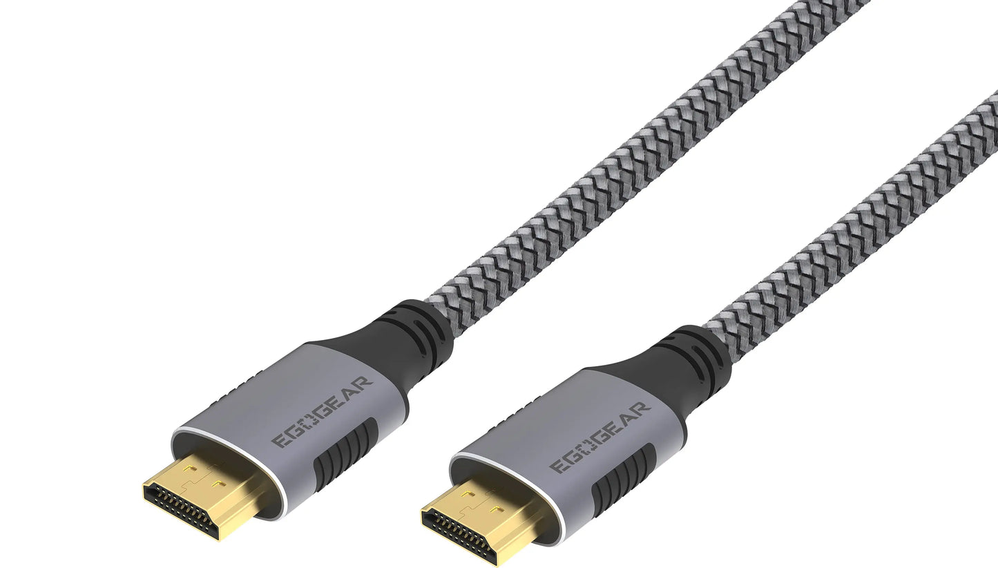 EGOGEAR HDMI Cable Universal 2m SCH20-HD-GY braided 4k,8k, Grey,Black Idealshop
