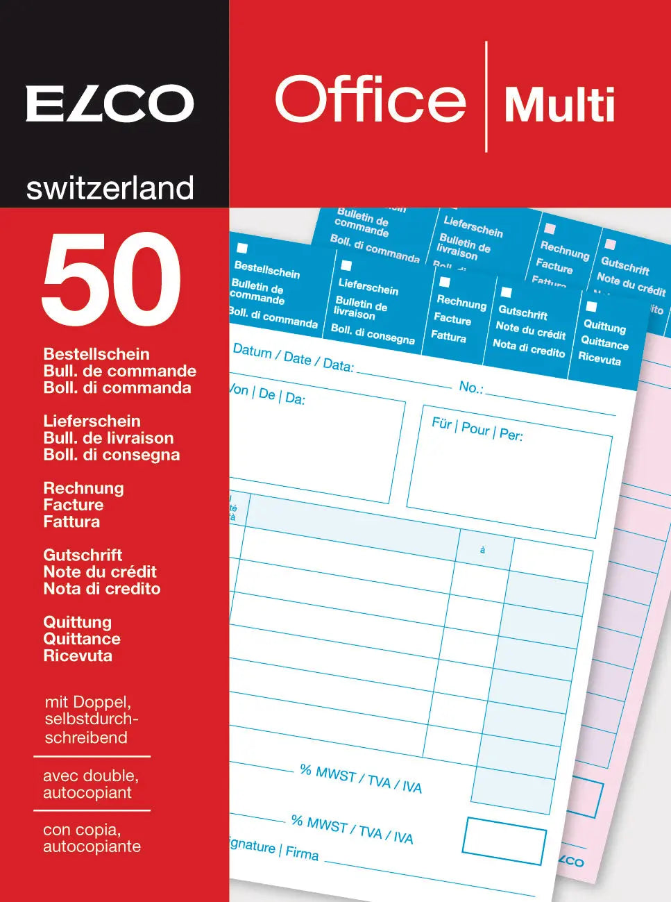 ELCO Multifunktion Formular A6 74596.19 60g 50x2 Blatt Idealshop