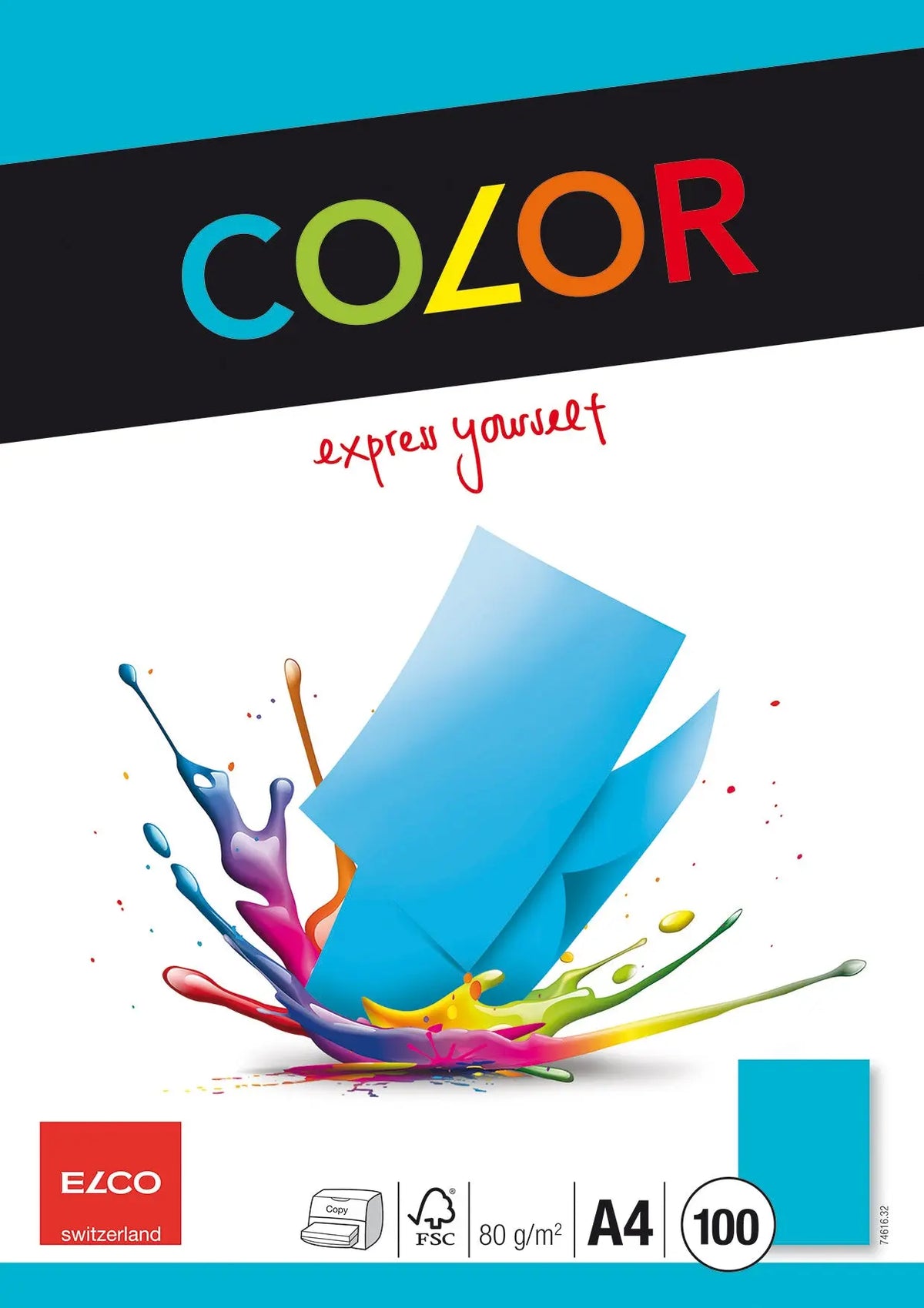 ELCO Office Color Papier A4 74616.32 80g, intensiv blau 100 Blatt Idealshop