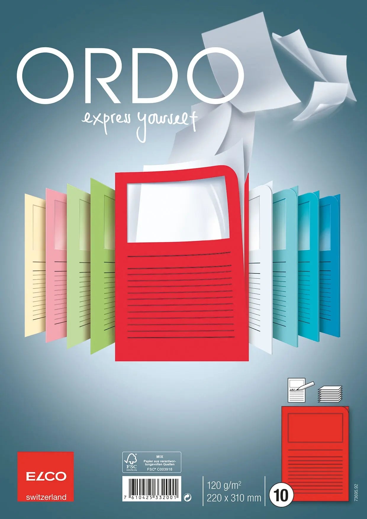 ELCO Organisationsmappe Ordo A4 73695.92 classico, rot 10 Stück Idealshop