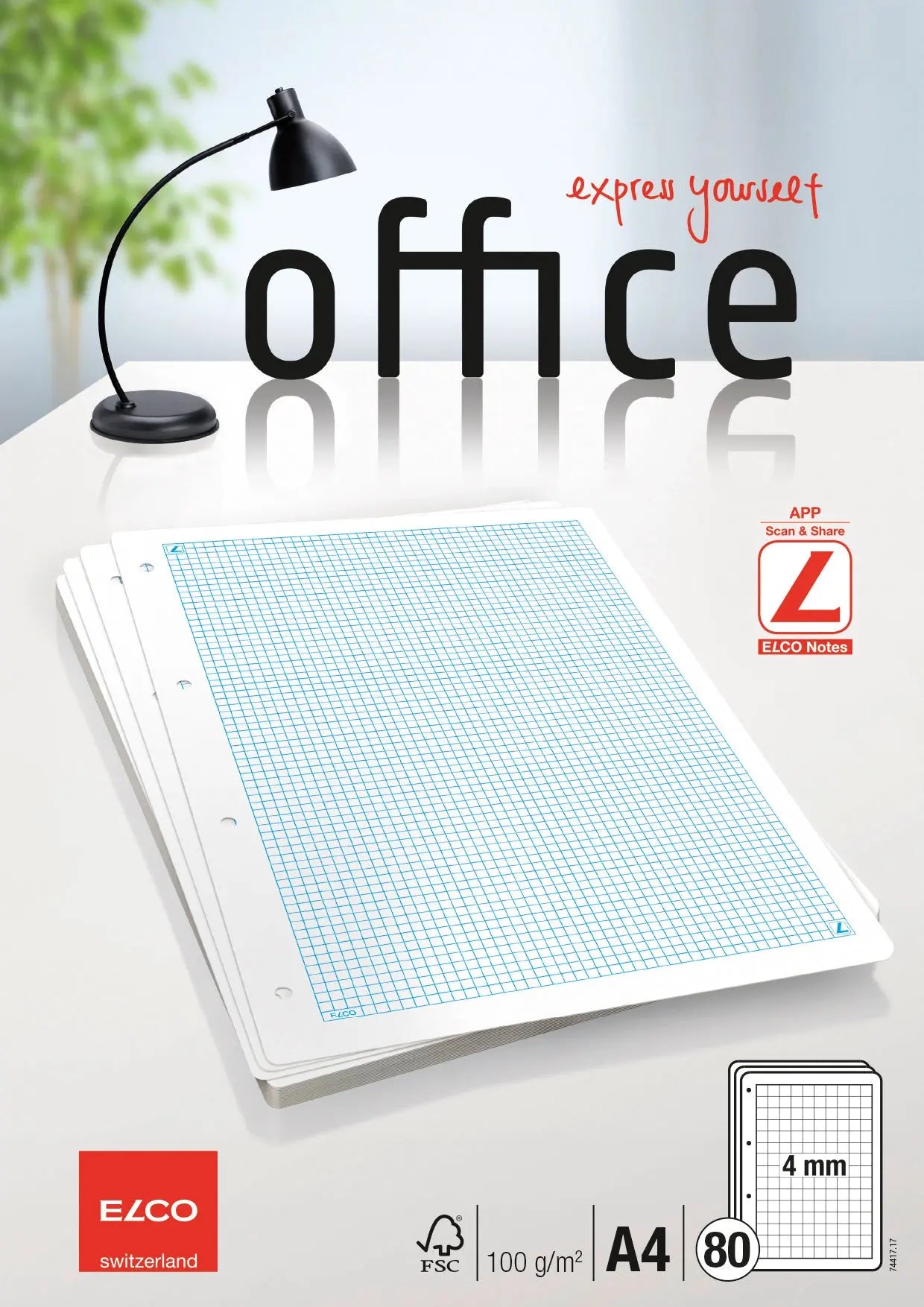 ELCO Ringbucheinl. kariert 4mm A4 Idealshop