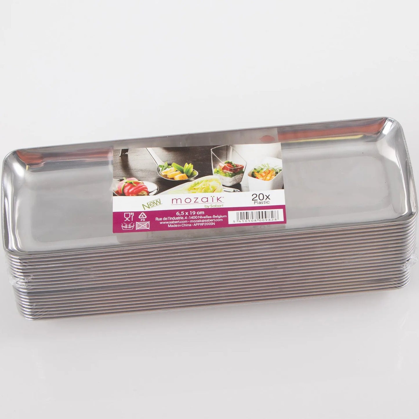 ELCO Servierplatte 6.5x19cm 00982800-005 silber, 20Stk. Idealshop