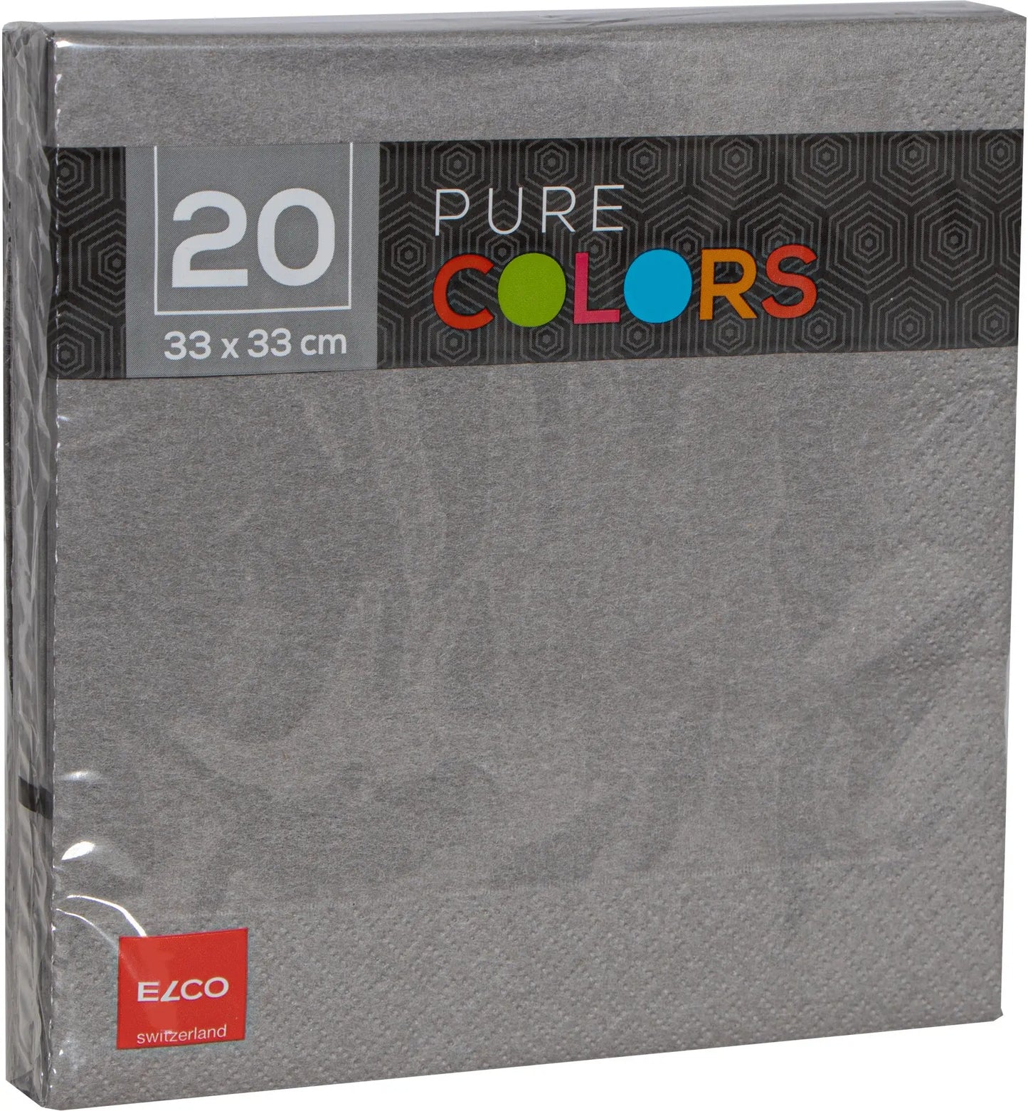 ELCO Serviette Zelltuch 33x33cm PC334020-011 3-lagig, grau 20Stk. Idealshop