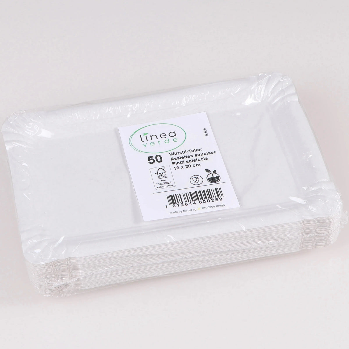 ELCO Wurstteller 13x20cm 16030230-001 Karton, weiss, 50Stk. Idealshop