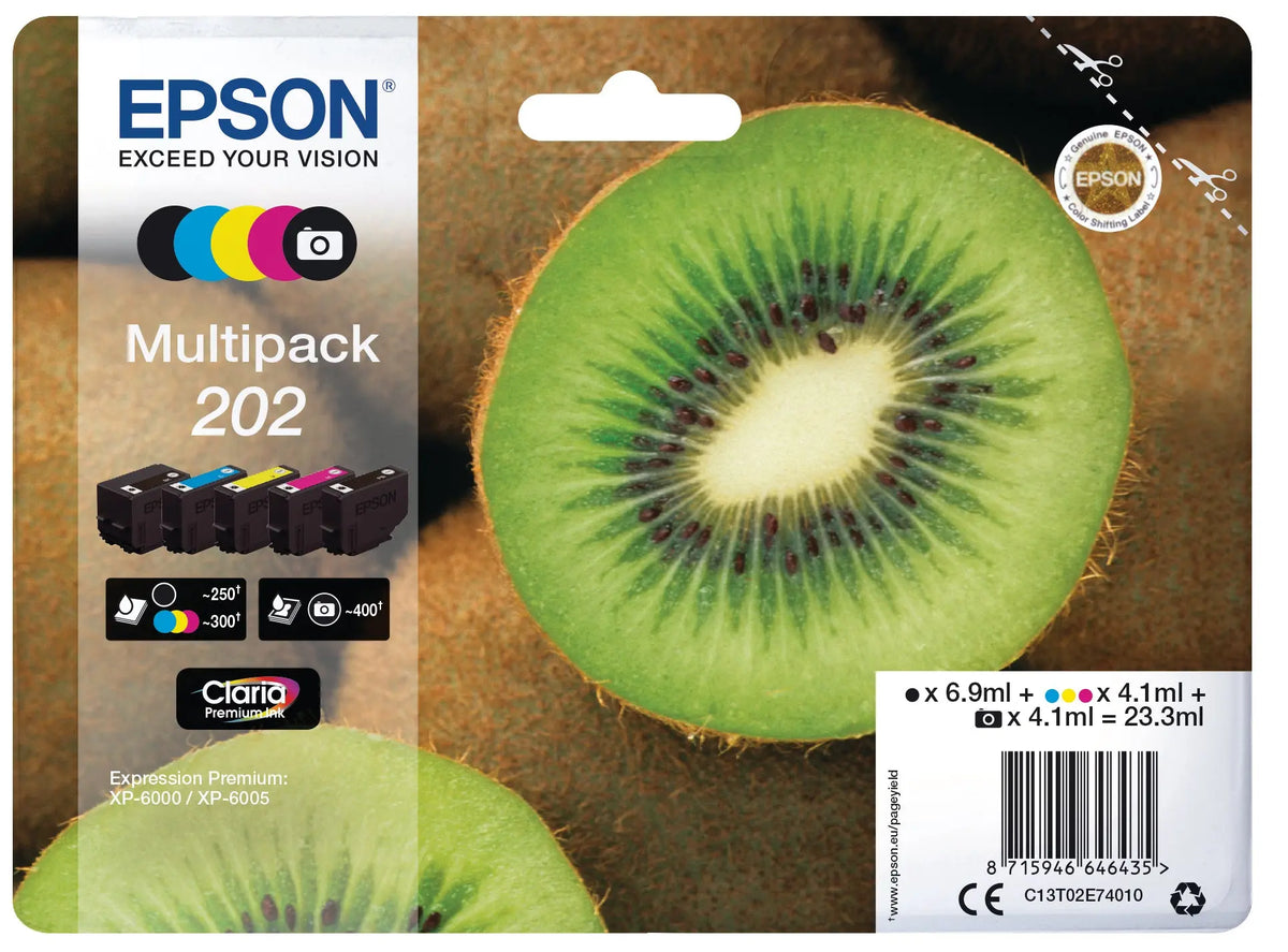 EPSON Multipack Tinte 202 5-color T02E740 XP-6000/6005 Idealshop