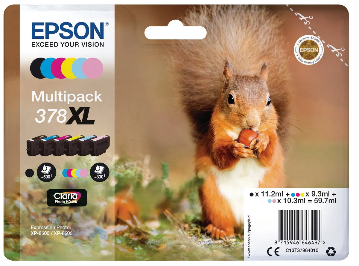 EPSON Multipack Tinte 378XL 6-color T379840 XP-8500/8505 Idealshop