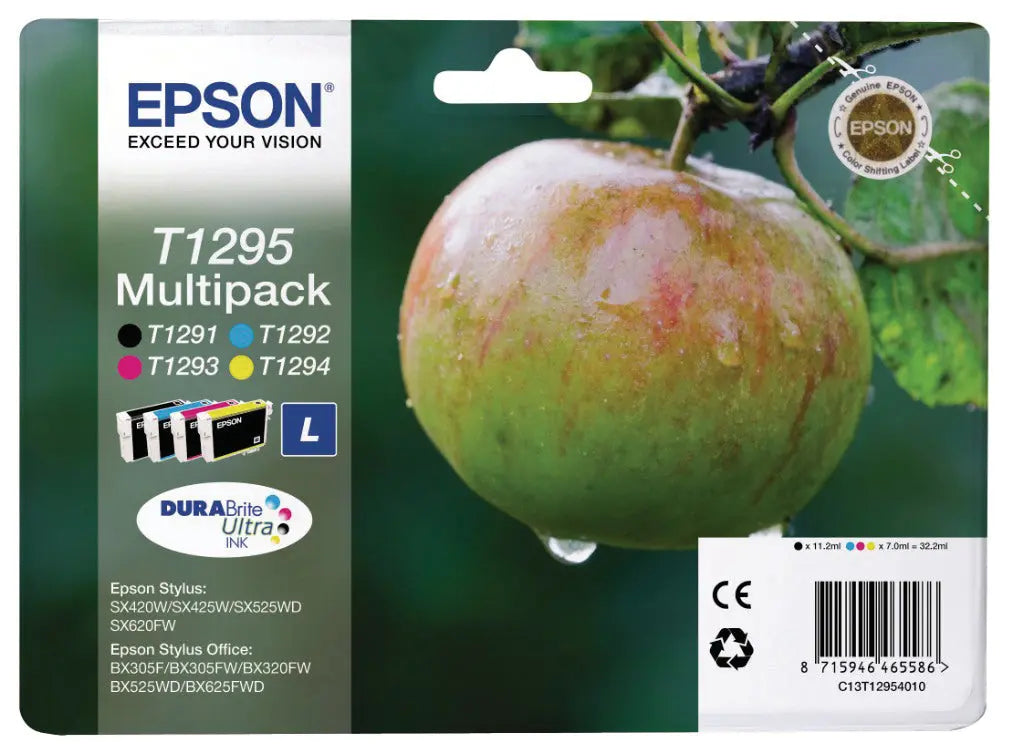 EPSON Multipack Tinte CMYBK T129540 Stylus SX420W 11.2/7.0ml Idealshop
