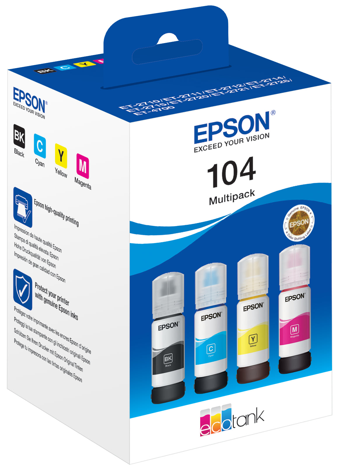EPSON Multipack Tinte 104 CMYBK T00P640 EcoTank ET-2710 4-color Idealshop