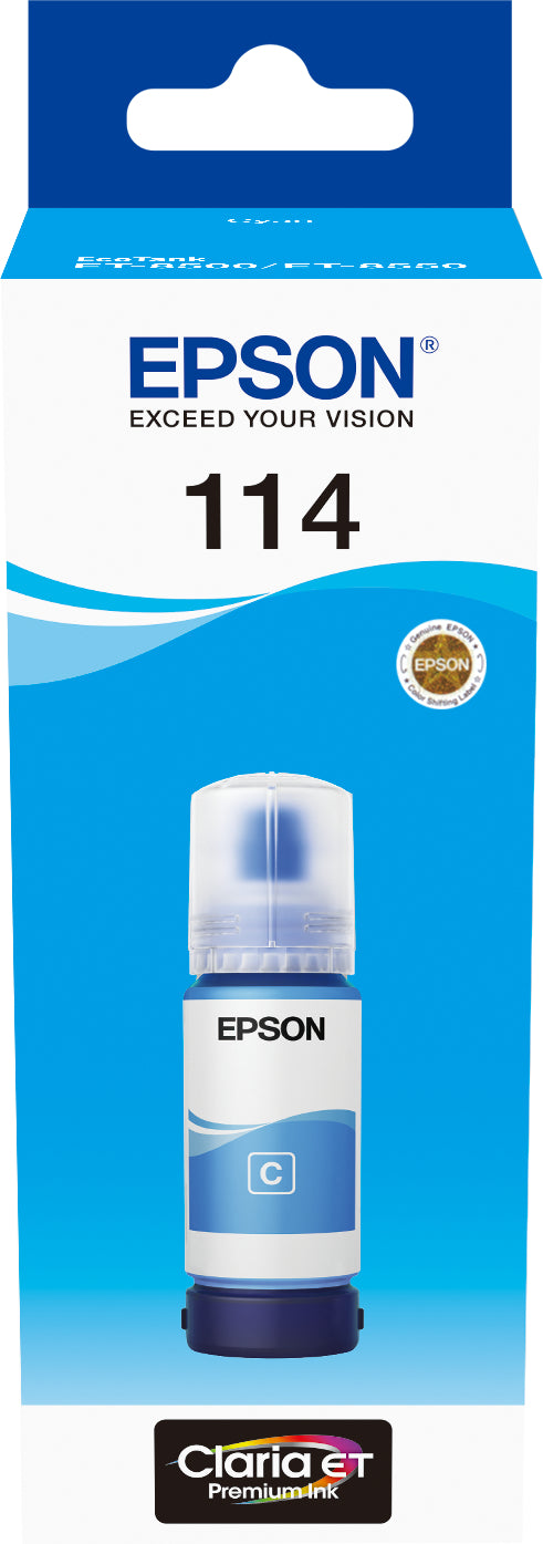 EPSON Tintenbehälter 114 cyan T07B240 EcoTank ET-8500 6200 Seiten Idealshop