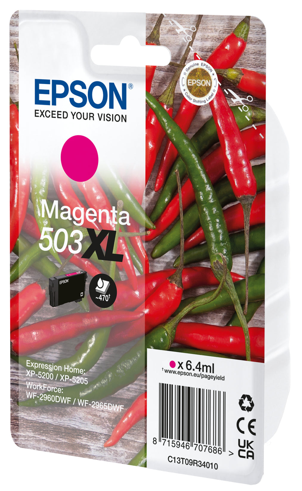 EPSON Tintenpatrone 503XL magenta T09R34010 WF-2960/65 470 Seiten Idealshop