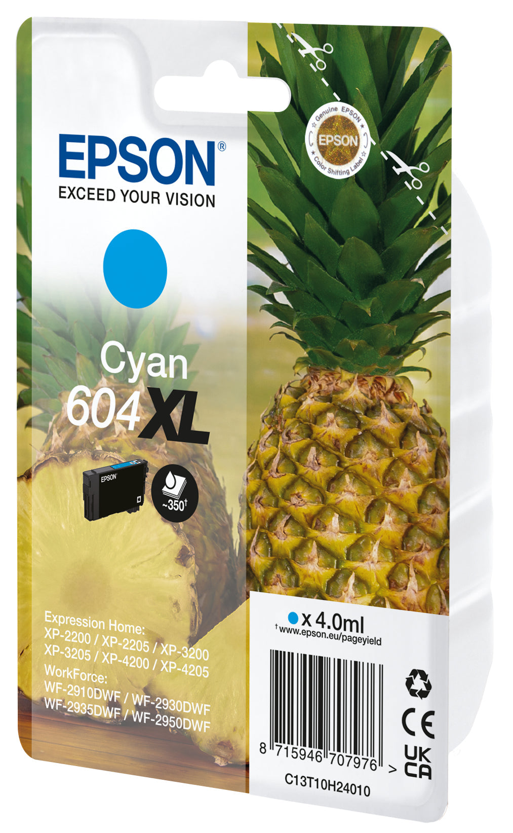 EPSON Tintenpatrone 604XL cyan T10H24010 WF-2910/30/50 350 Seiten Idealshop