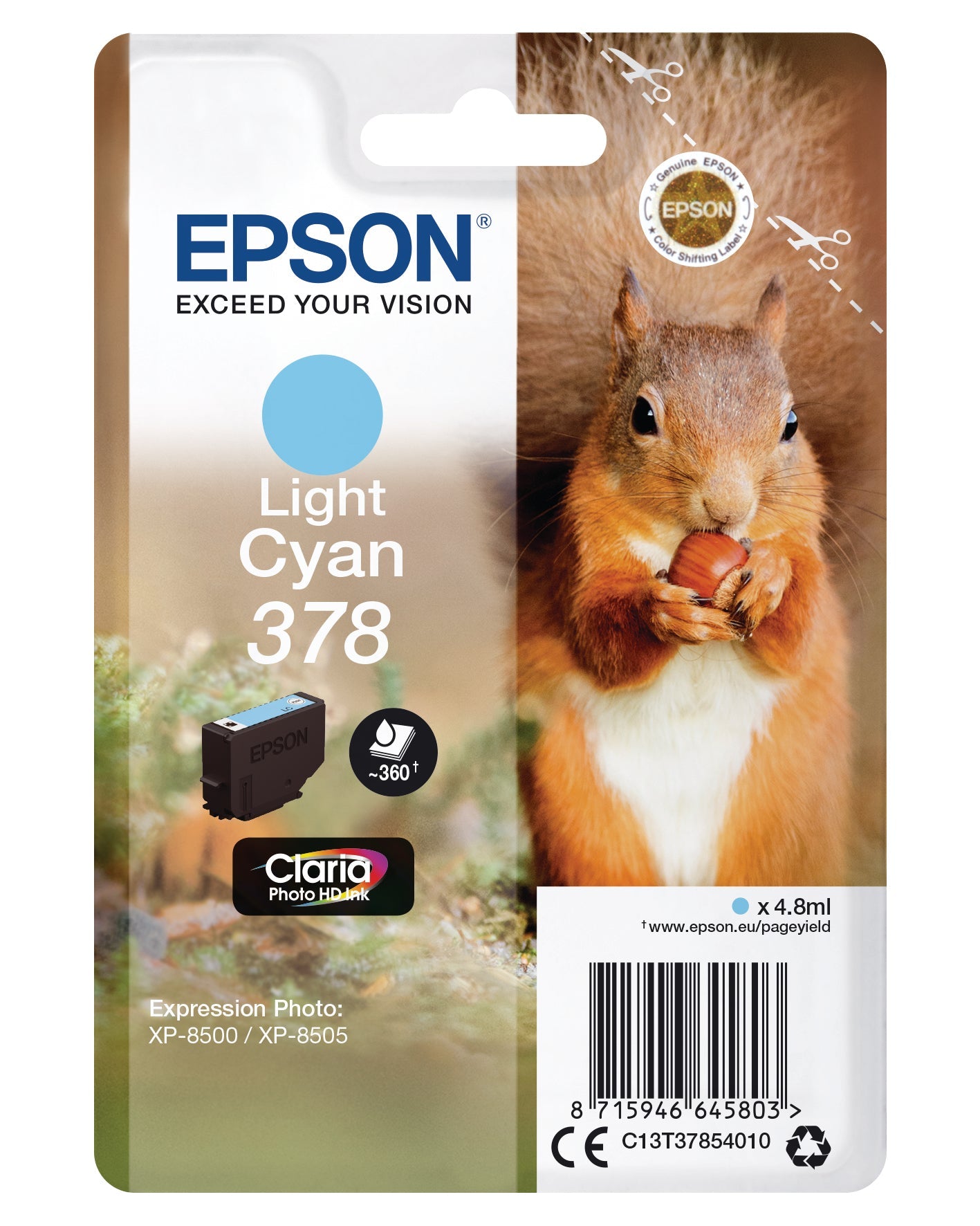 EPSON Tintenpatrone 378 light cyan Idealshop
