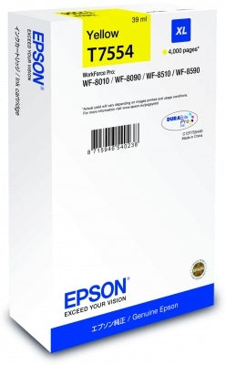 EPSON Tintenpatrone XL yellow T75544N WF 8010/8090 4000 Seiten Idealshop