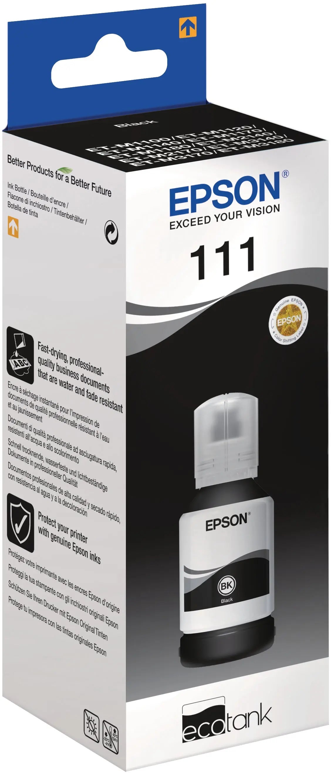 EPSON Tintenbehälter 111 schwarz T03M140 EcoTank ET-M2170 6000 Seiten Idealshop