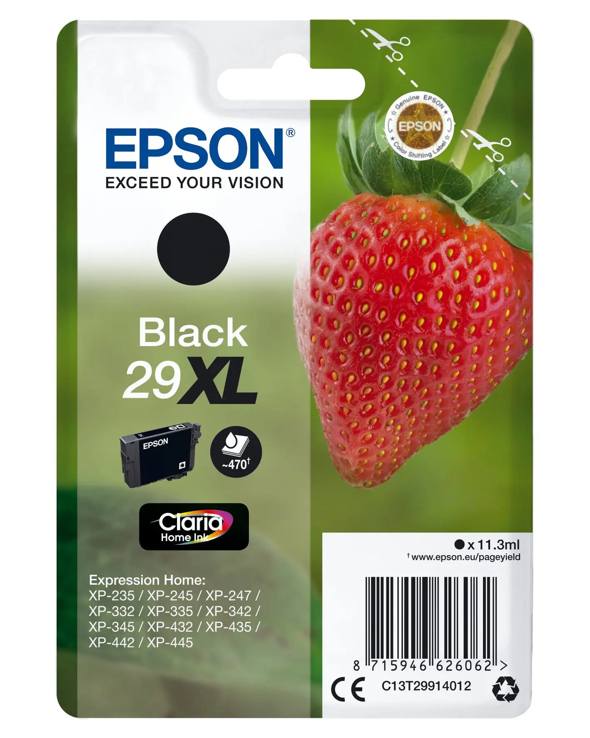 EPSON Tintenpatrone 29XL schwarz T299140 XP-235/335/435 470 Seiten Idealshop