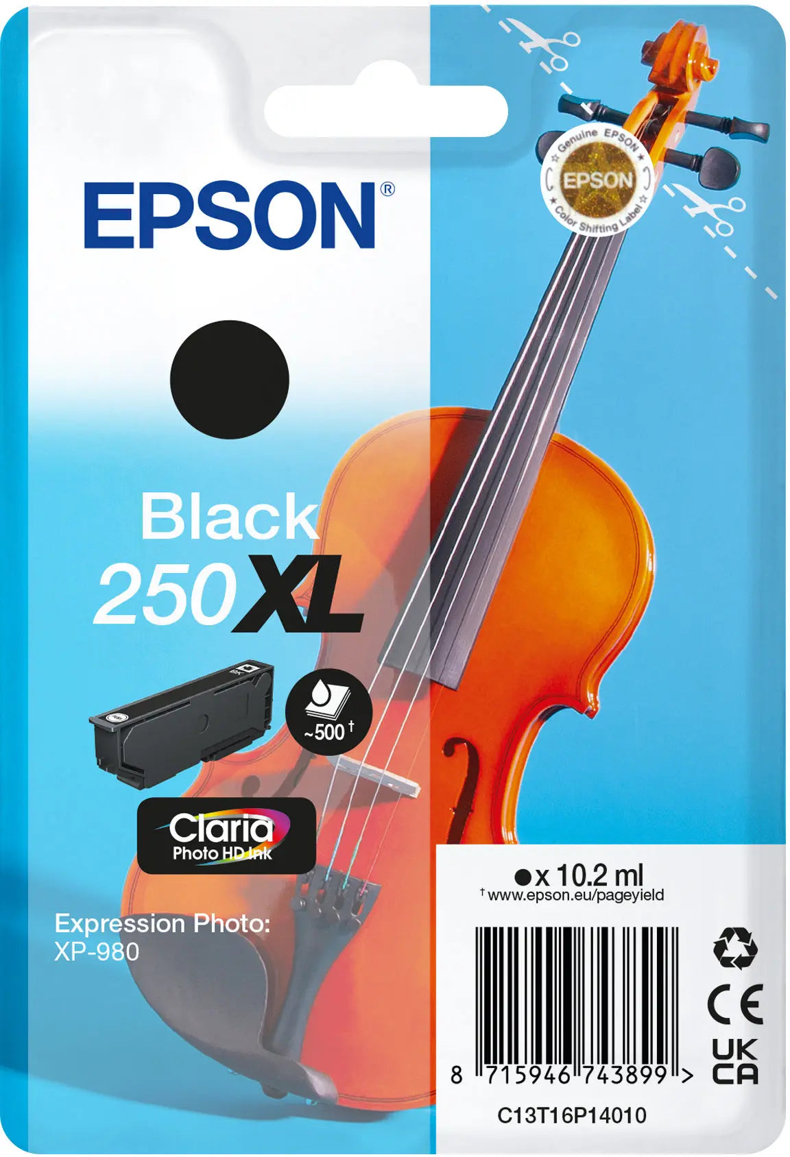 EPSON Tintenpatrone XL 250 schwarz T16P14010 XP 980 500 Seiten Idealshop