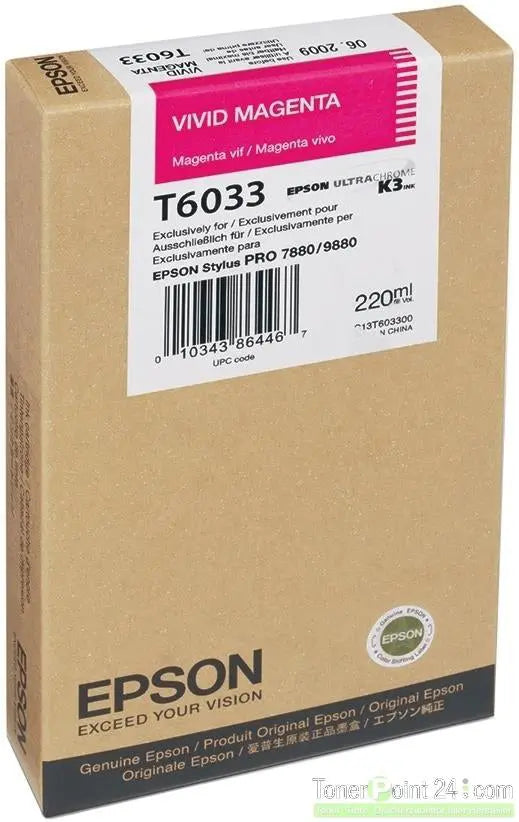 EPSON Tintenpatrone vivid magenta T603300 Stylus Pro 7880/9880 220ml Idealshop