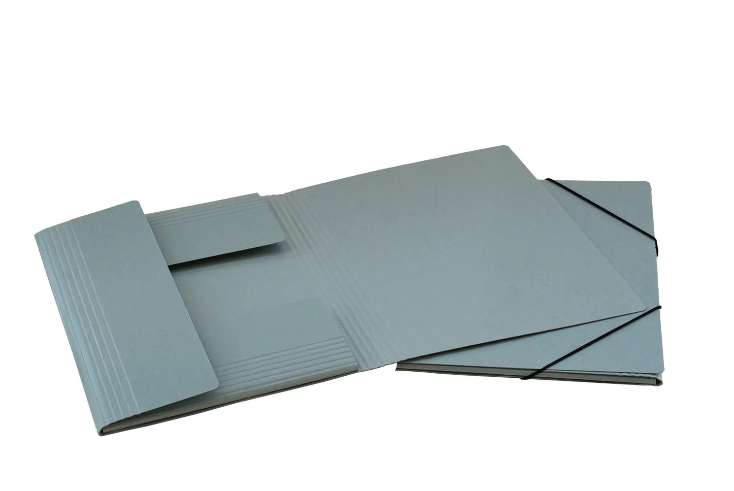 EROLA Gummibandmappe 650my A4 33299 grau Pressspan 3 Klappen Idealshop