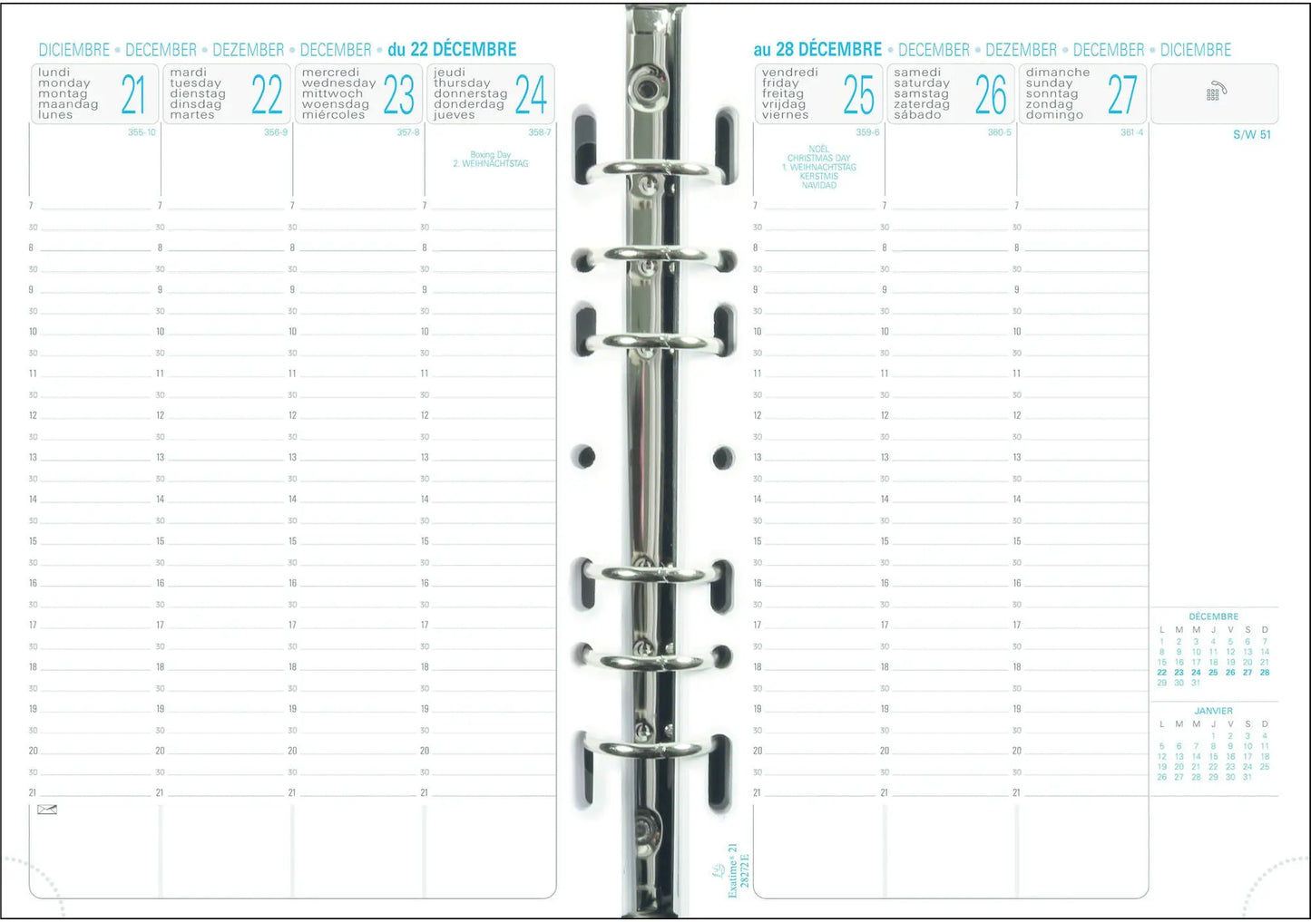 EXACOMPTA Ersatzinhalt Exatime 21 2025 Idealshop