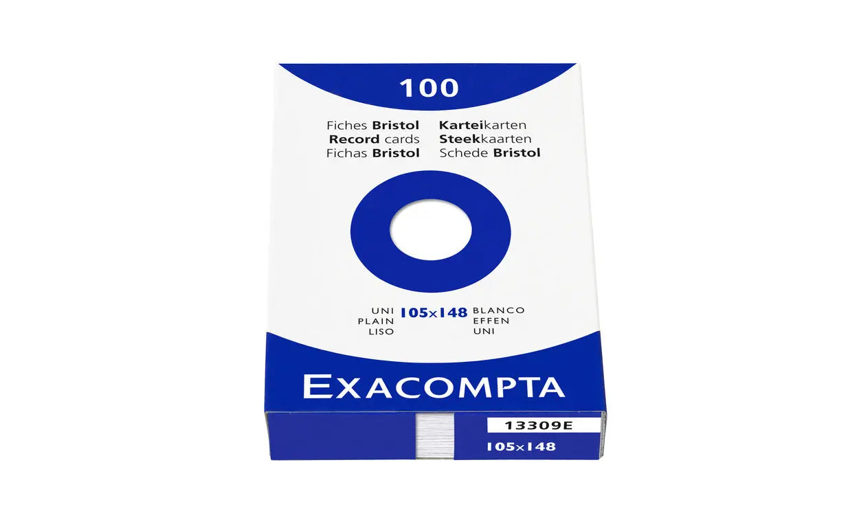 EXACOMPTA Karteikarten blanko A6 13309E weiss 100 Stück Idealshop