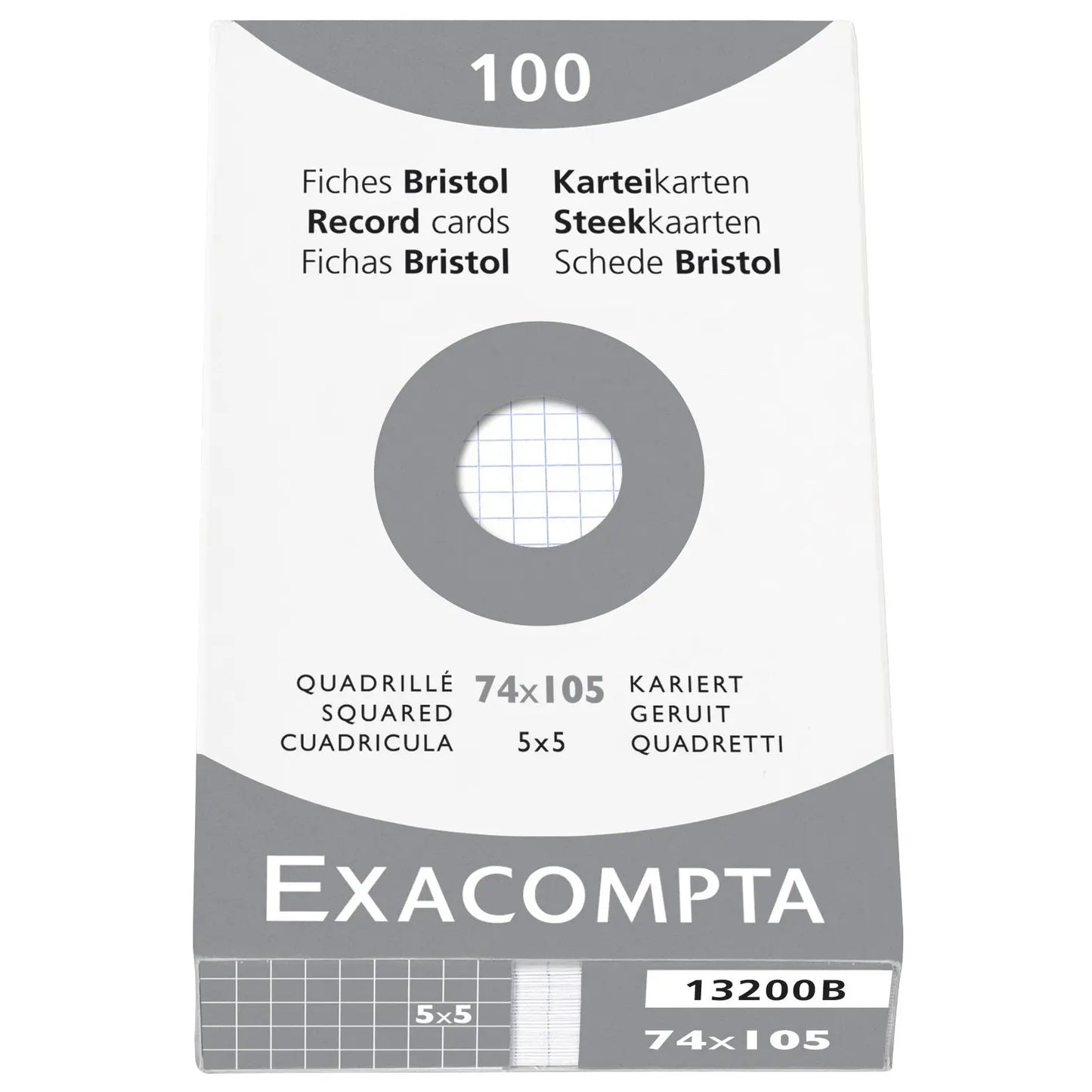 EXACOMPTA Karteikarten kariert 5mm A7 Idealshop