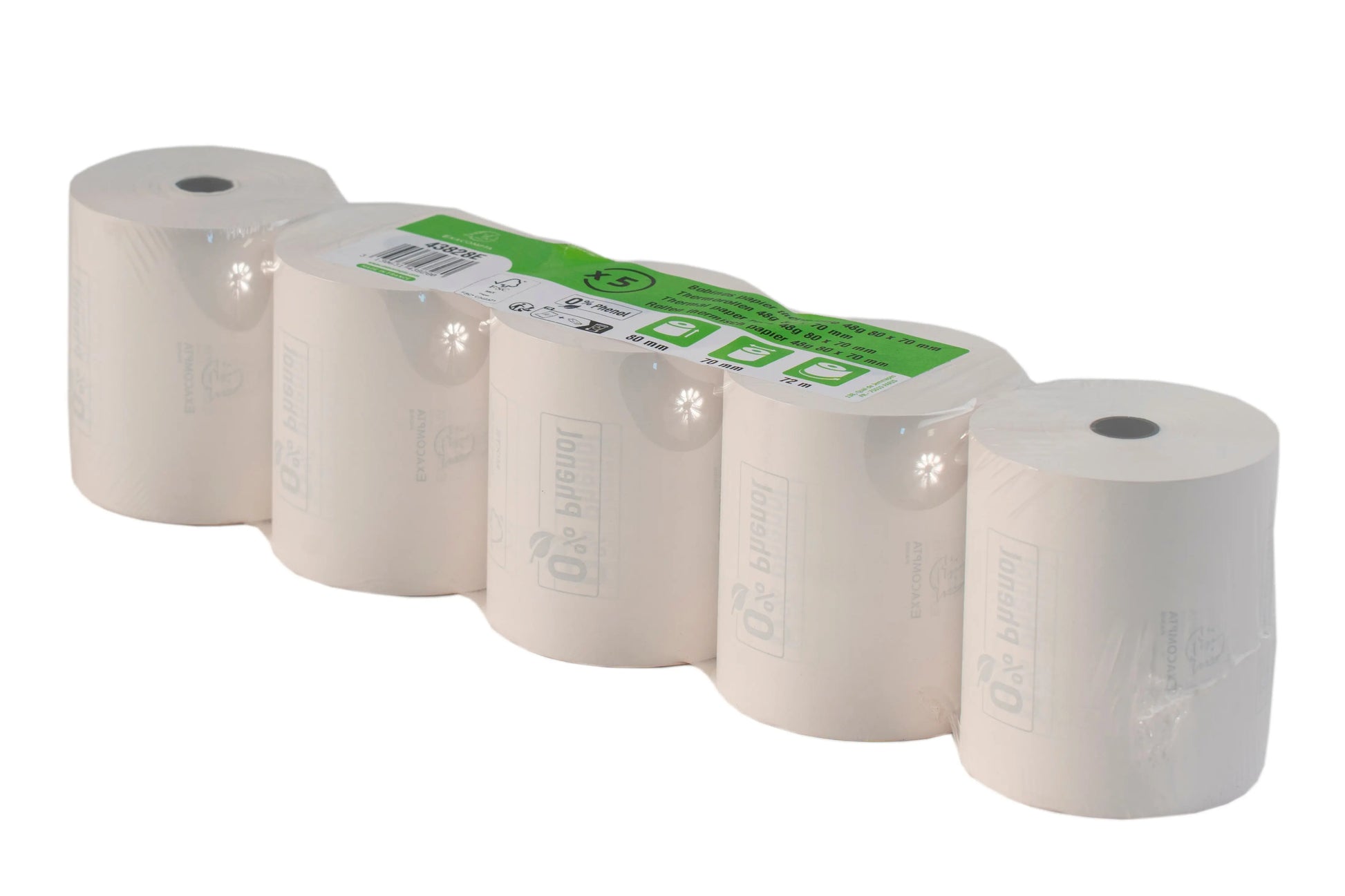 EXACOMPTA Rolle Thermo Papier 5Stk. 43828E 80x70mmx72m für Kasse Idealshop