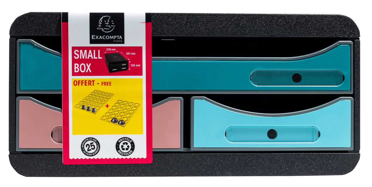 EXACOMPTA Schubladenbox SKANDI A4+ 311606D Small Box, 3 Schubladen Idealshop