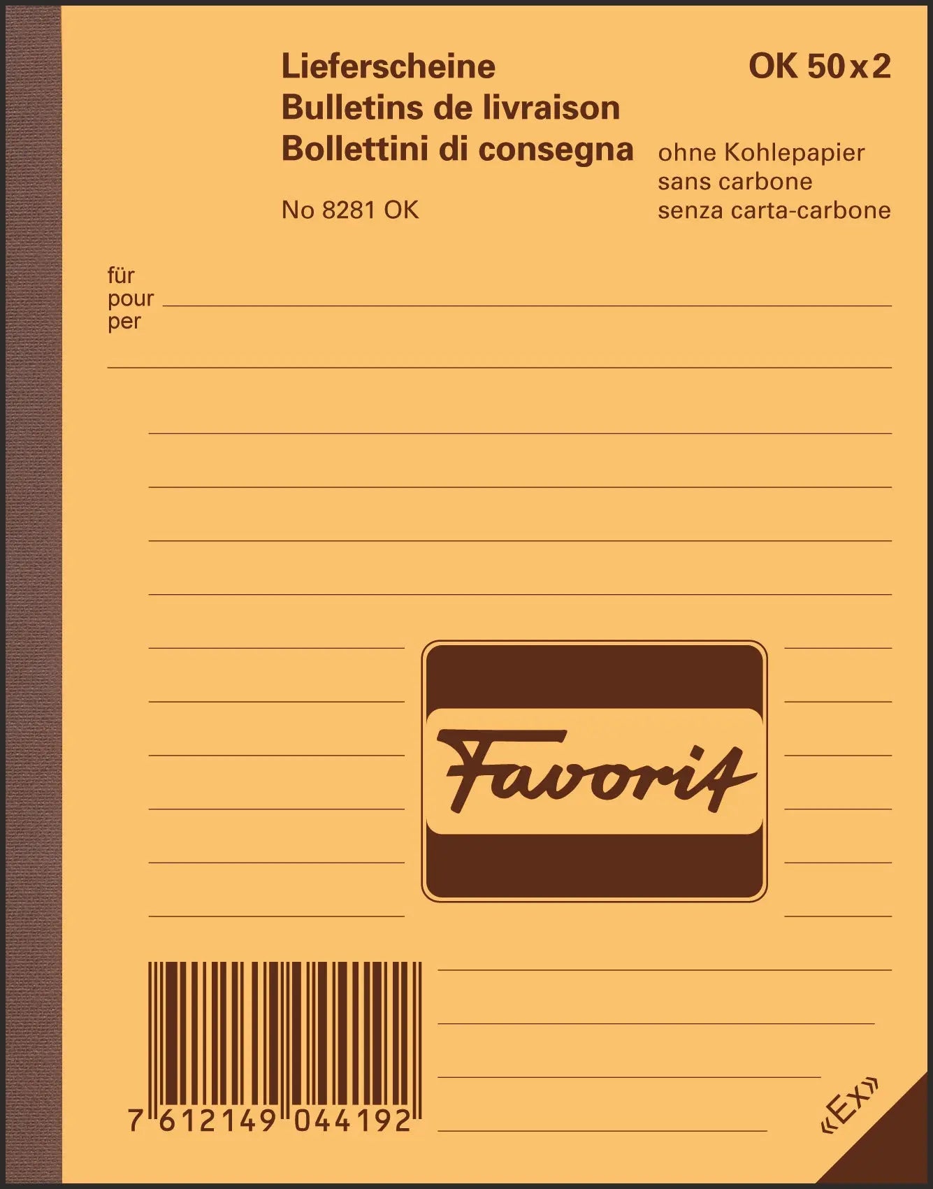 FAVORIT Lieferscheine D/F/I A6 Idealshop