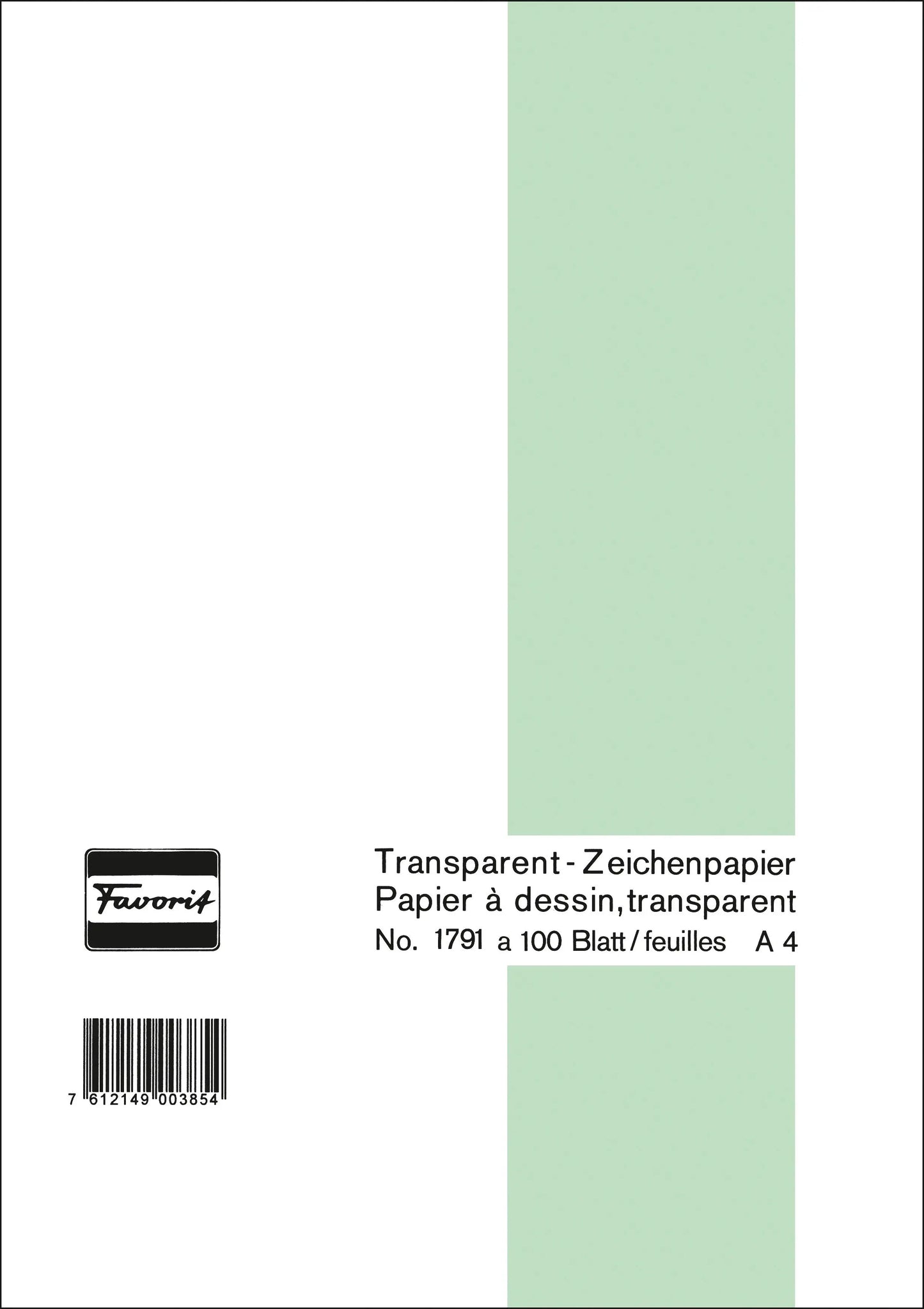 FAVORIT Transparentpapier A4 1791 A 60/65g 100 Blatt Idealshop