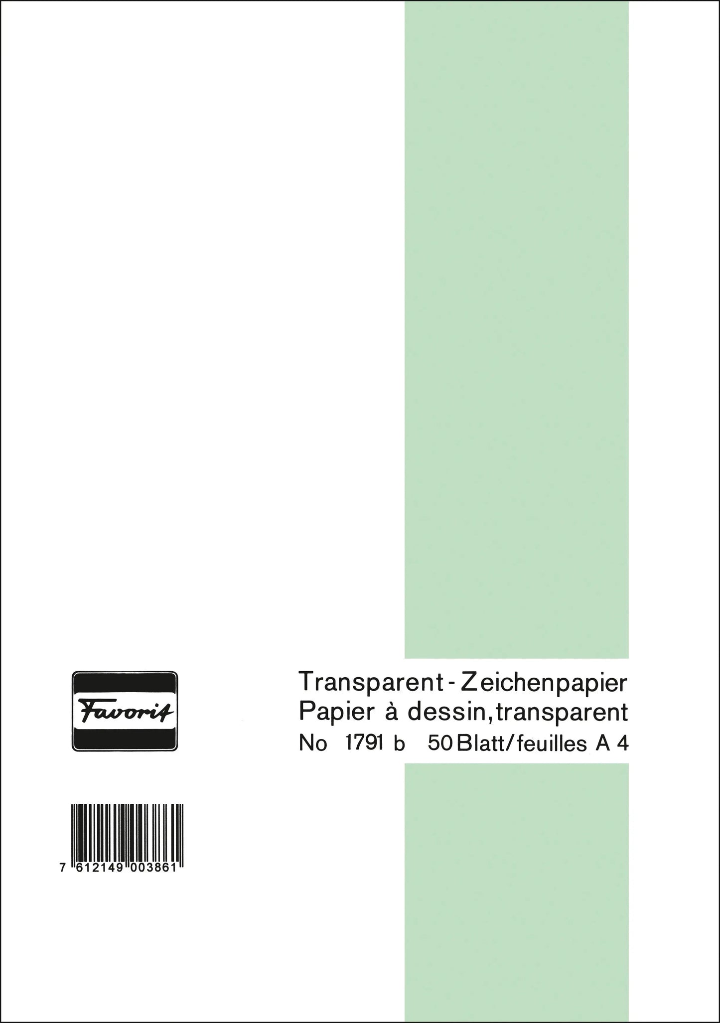 FAVORIT Transparentpapier A4 1791 B 60/65g 50 Blatt Idealshop