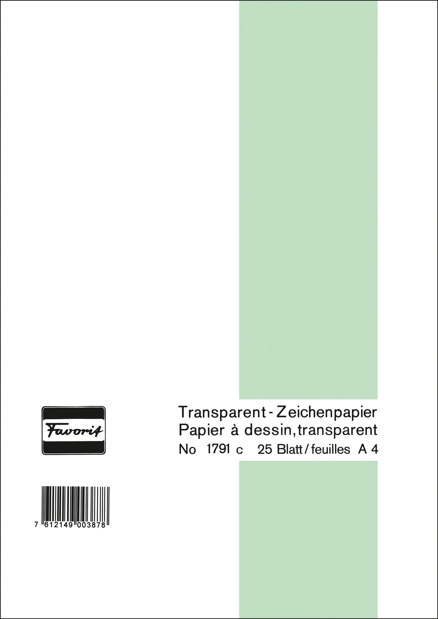 FAVORIT Transparentpapier A4 1791 C 60/65g 25 Blatt Idealshop