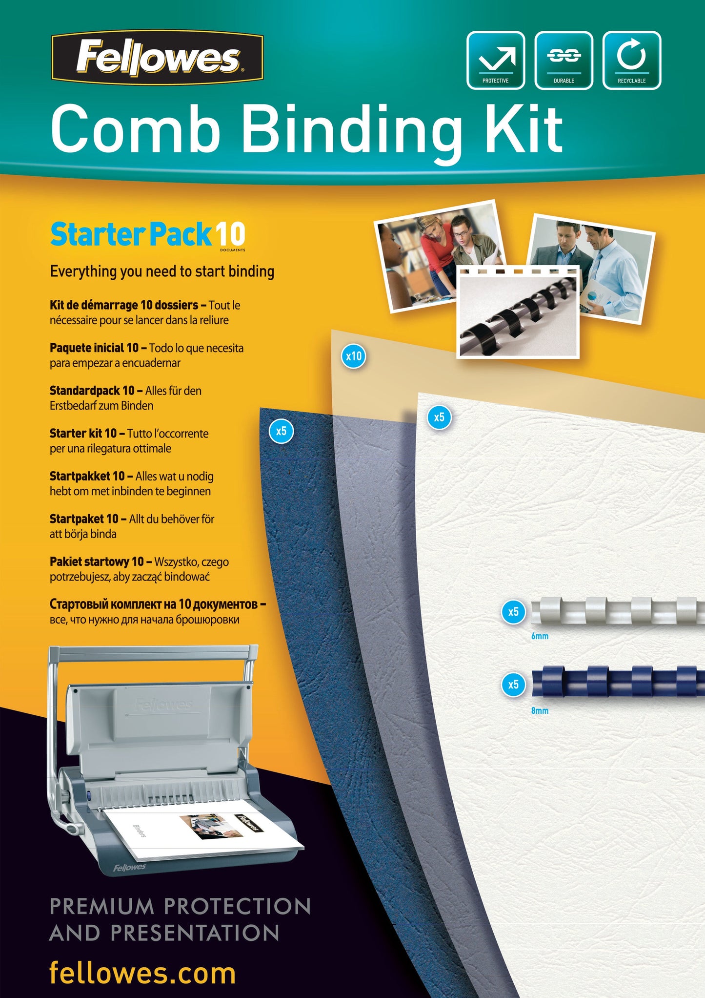 FELLOWES Starterkit für 10 Dokumente 5371701 Binding Kit Idealshop
