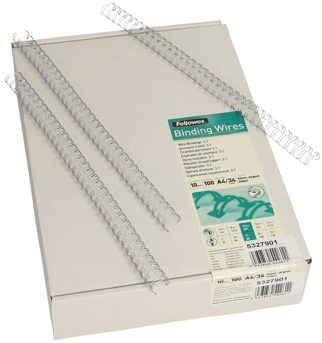 FELLOWES Drahtbinderücken 10mm Idealshop