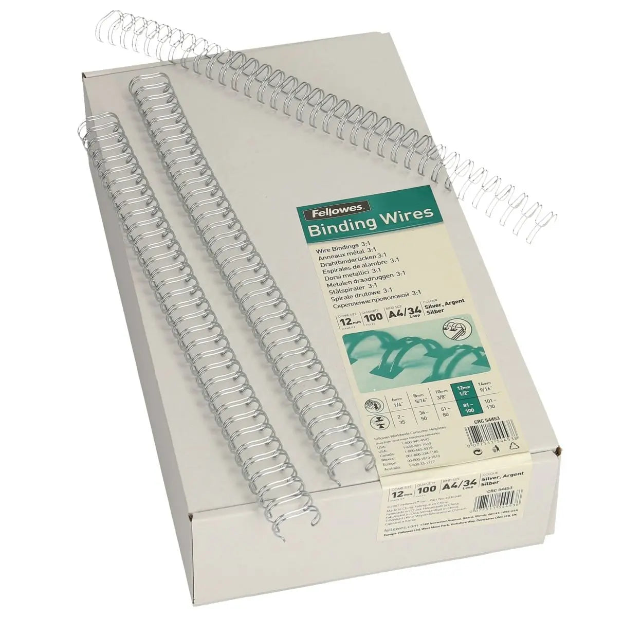 FELLOWES Drahtbinderücken 12mm Idealshop