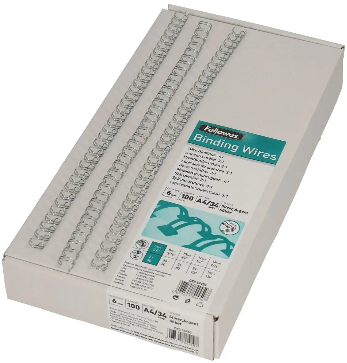 FELLOWES Drahtbinderücken 6mm Idealshop