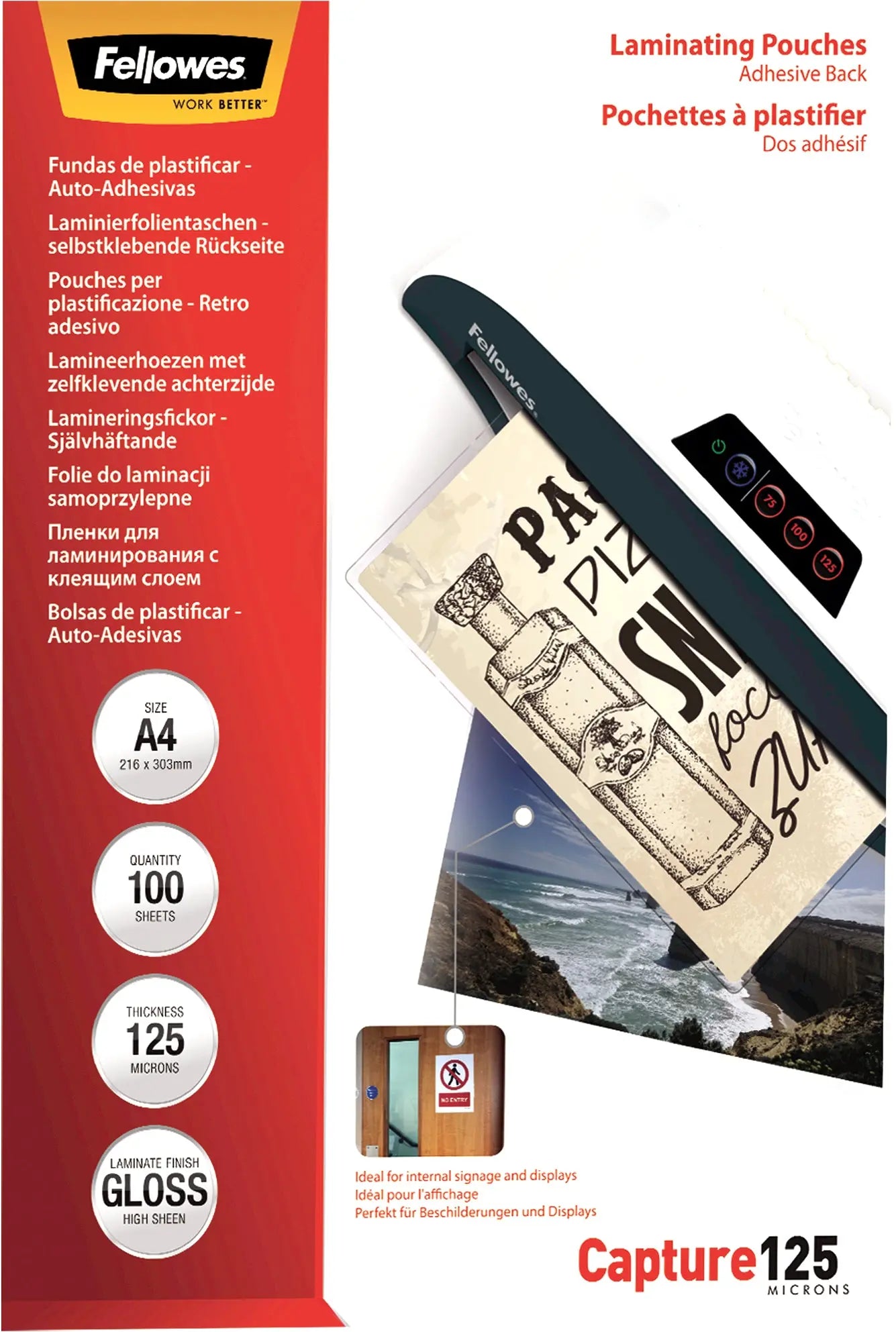 FELLOWES Laminierfolien Capture125g A4 Idealshop