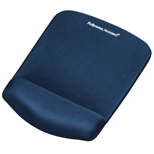 FELLOWES Mausmatte Plushtouch 9287302 blau, mit Handgelenkauflage Idealshop