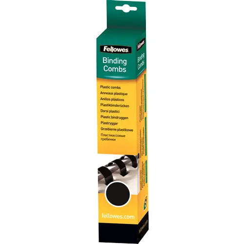 FELLOWES Plastikbinderücken 12mm A4 5331502 schwarz, rund 25 Stück Idealshop