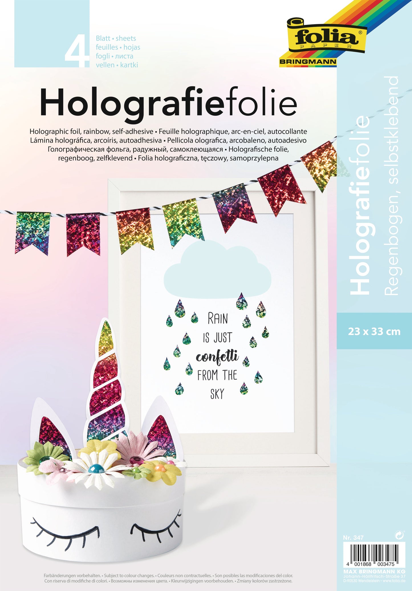 FOLIA Holographische Folie 23x33cm 347 selbstklebend Idealshop