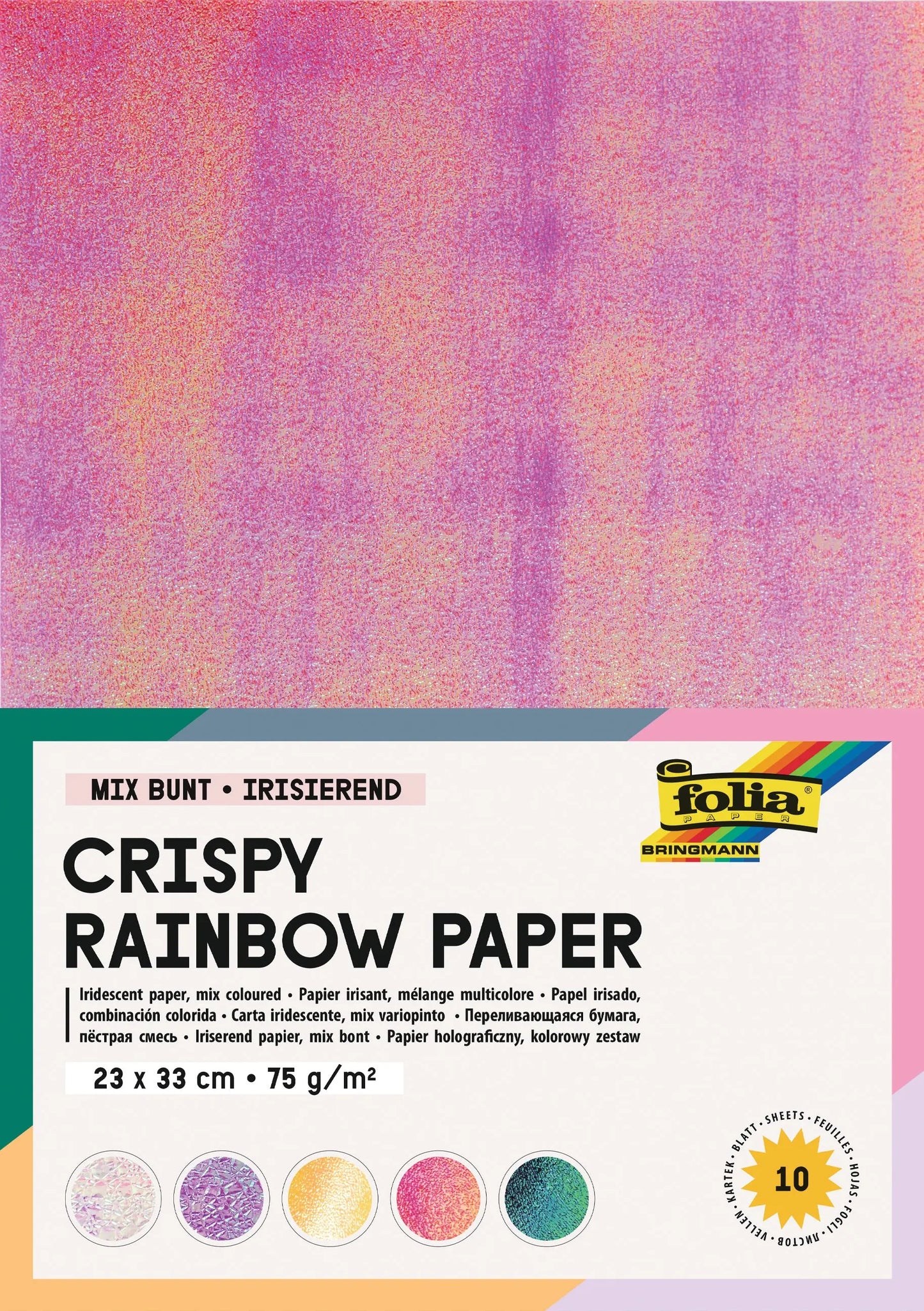 FOLIA Regenbogenpapier 75g,23x33cm Idealshop