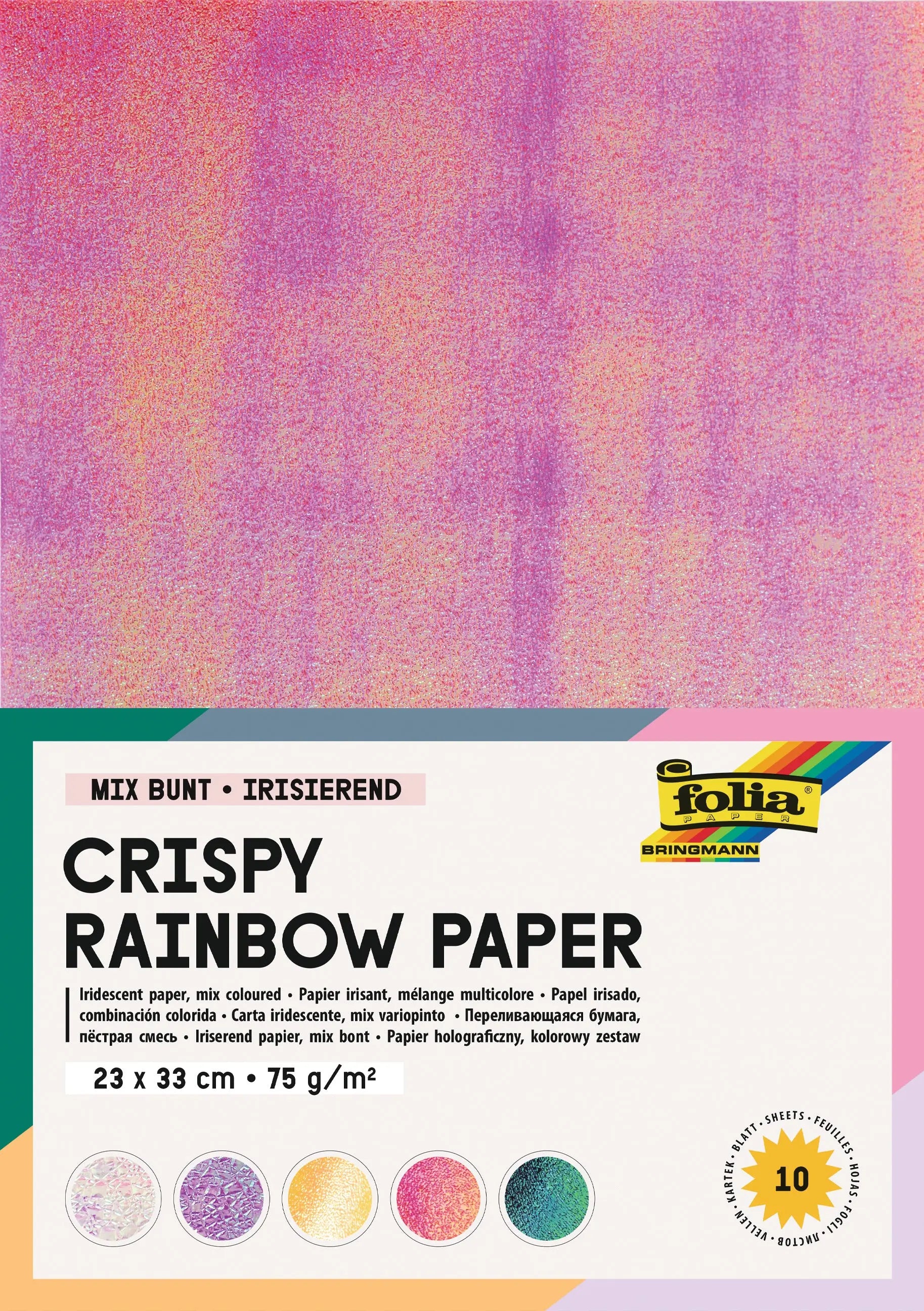 FOLIA     Regenbogenpapier   75g,23x33cm Idealshop