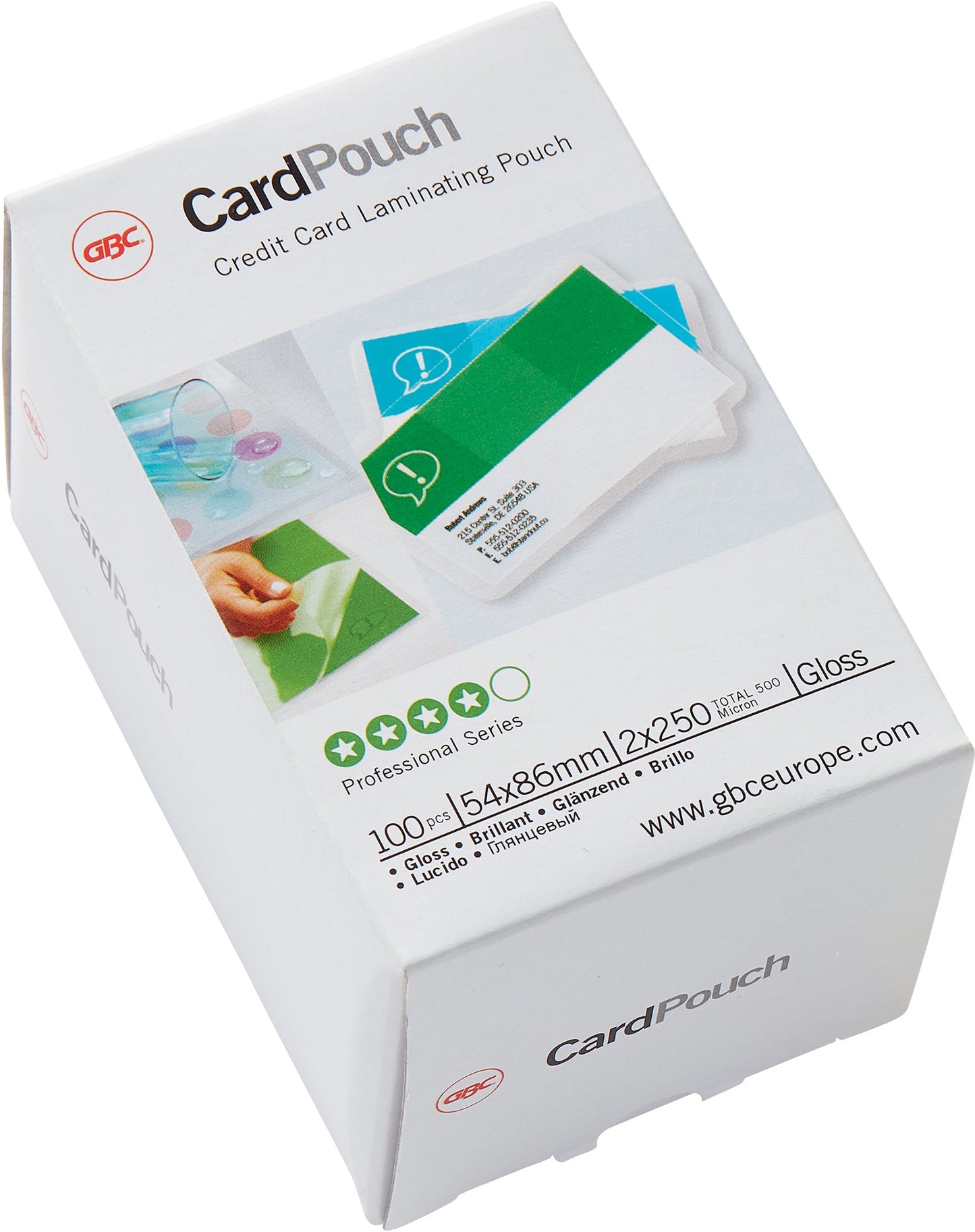 GBC Laminiertasche 54×86mm 3740430 glanz, 250my 100 Stk Idealshop