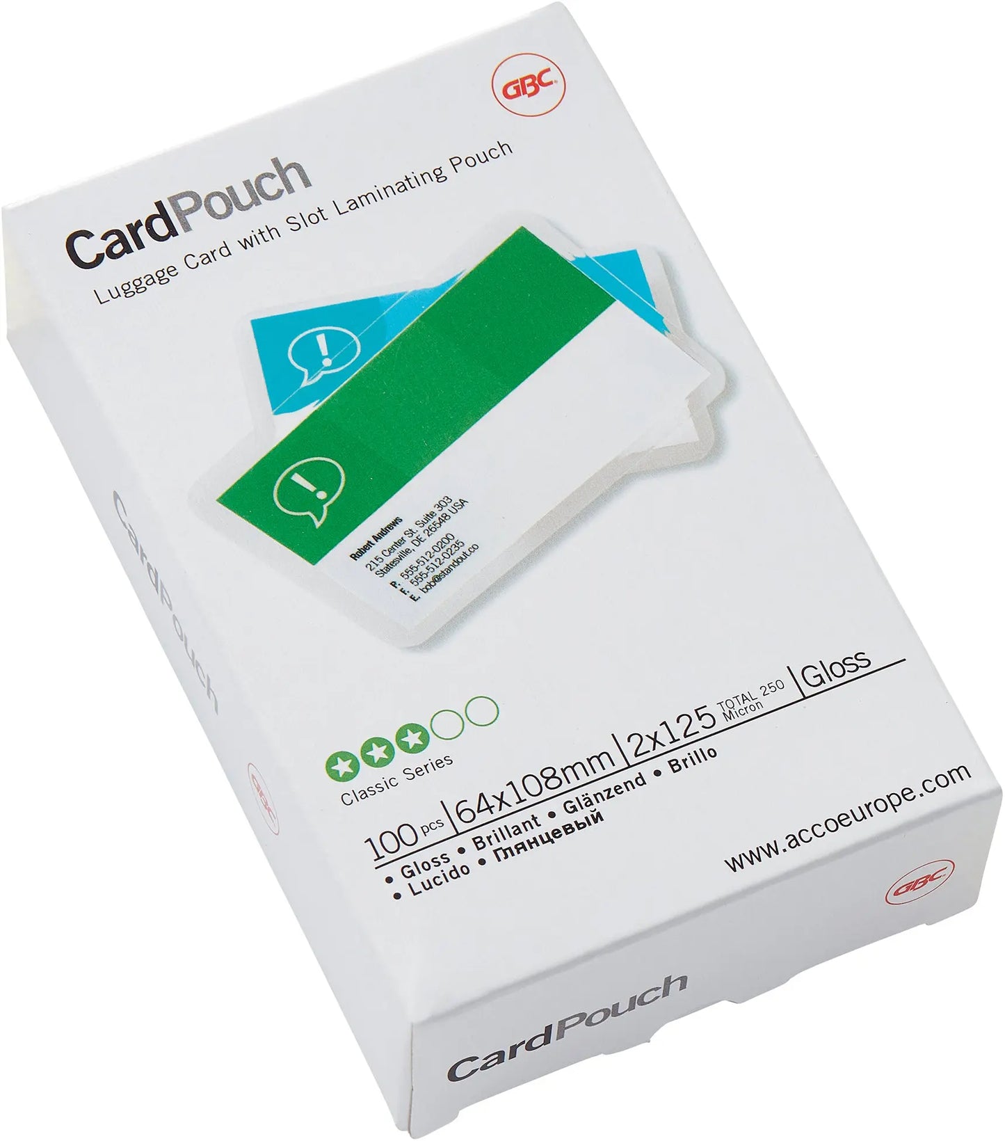 GBC Laminiertasche 64×108mm Idealshop