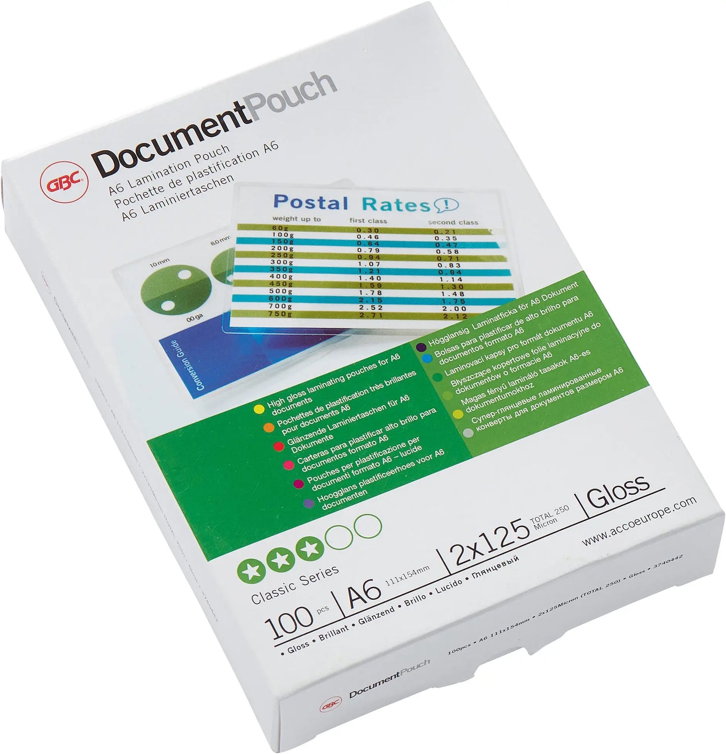 GBC Laminiertasche A6 3740442 glanz, 125my 100 Stk Idealshop
